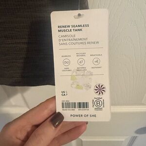 Athleta Renew Seamless Tank in Olive Green